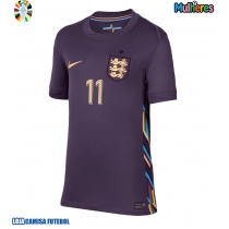 Camisa de Futebol Inglaterra Phil Foden #11 Equipamento Secundário Mulheres Europeu 2024 Manga Curta